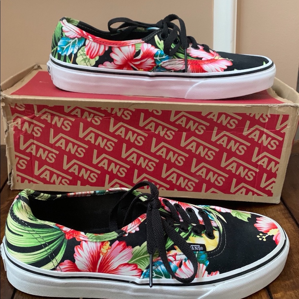 Tropical Vans sneakers, women size 8